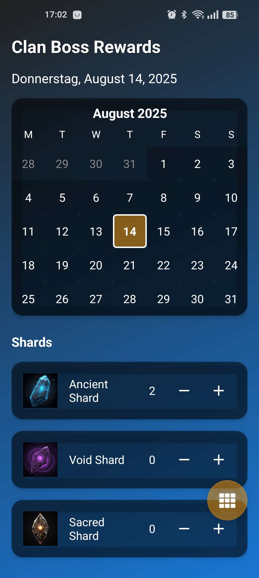 Clan Boss rewards extra