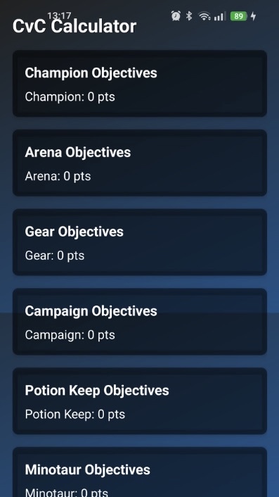 CvC calculator